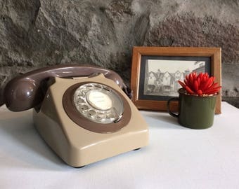 Rotary Telephone, Retro Telephone, Vintage Telephone, 1970s Decor, 70s Decor, Retro Home Decor, Old Telephone, BT Telephone.