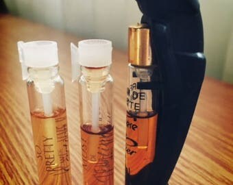 Set of 3 Cartier samples: panthere de Cartier 1.1ml, So Pretty EDT 1.6ml,Must EDT 1.6ml , vintage rare collectible