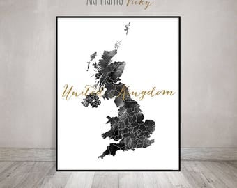 Watercolor map | Etsy