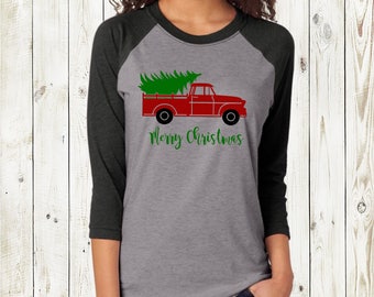 Christmas tree truck | Etsy