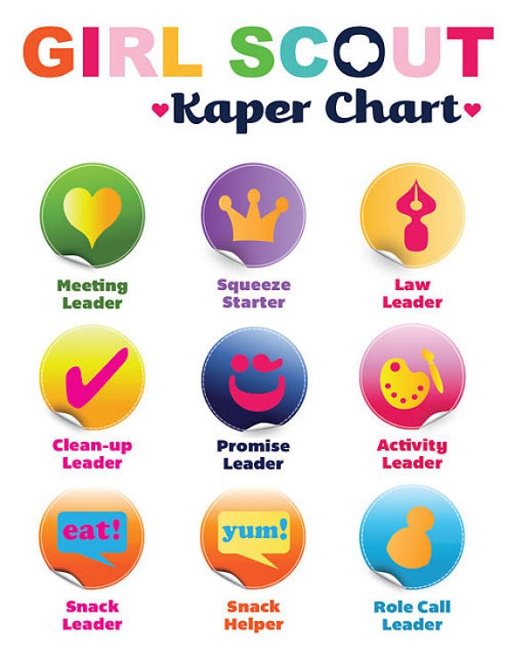 Girl Scouts Custom Kaper Chart iamgirlscouts