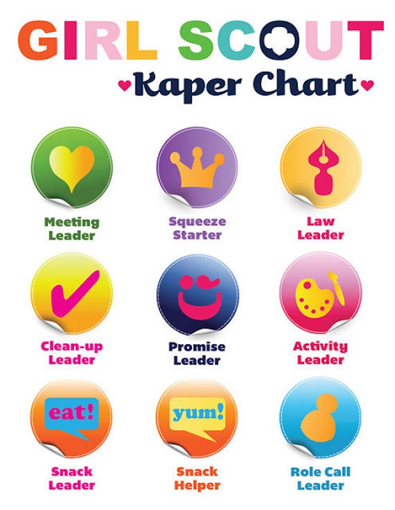 Girl Scouts Custom Kaper Chart Iamgirlscouts