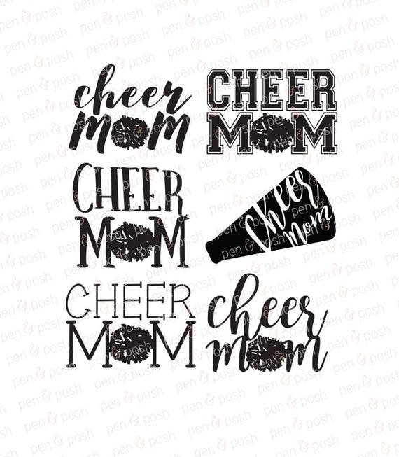 Download Cheer Mom SVG Cheerleader Mom Cheer Mom DXF Cheerleader