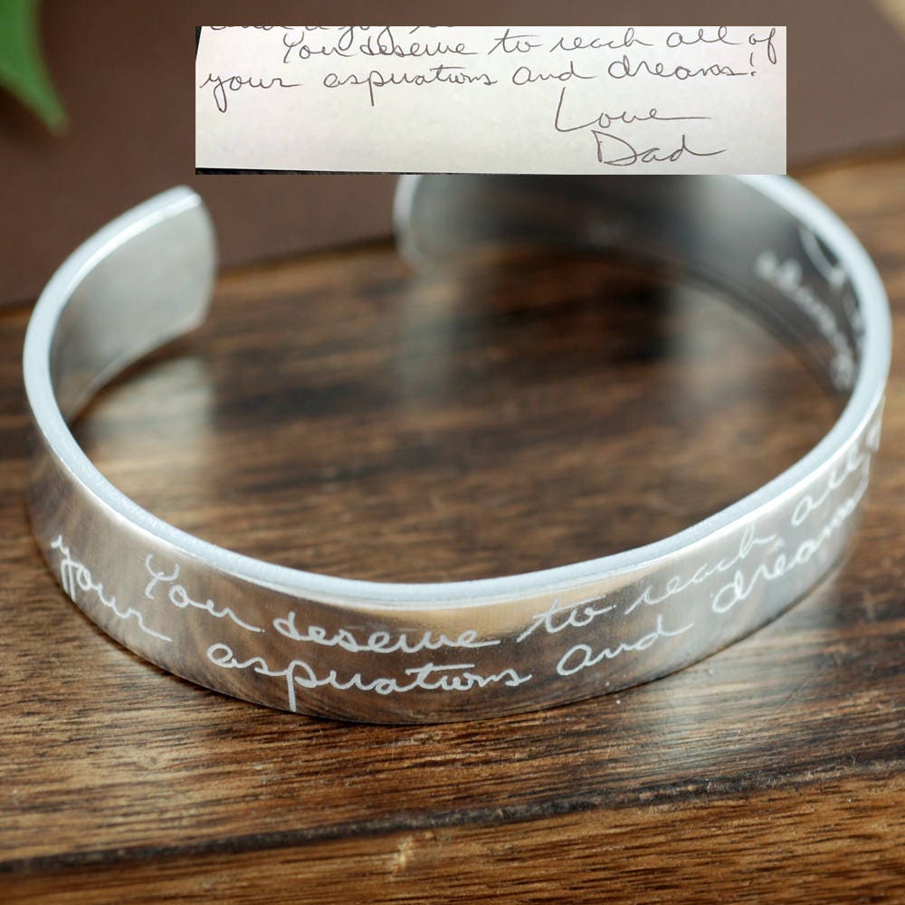 Memorial Handwriting Bracelet Signature Jewelry Handwriting
