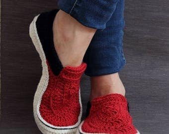 Crochet PATTERN Vans style slippers