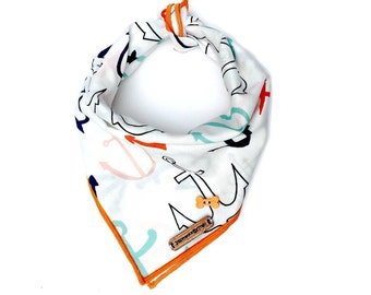 Nautical dog bandana, anchor dog bandana, beach dog bandana, summer dog bandana, puppy, dog, dog bandana, dog accessories, dog fashion: BAY