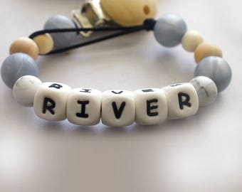 Personalised Dummy Clip / Dummy Chain / Baby Name / Pacifier / Soother Chain / PERSONALISED PARADISE Range / Gift / New Mum Present