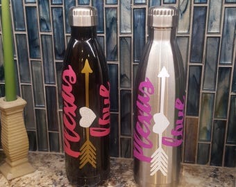 Pink Plexus Love Screw Top Water Bottle