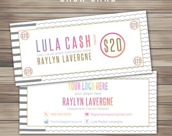 Cash Card, Marketing Kit, Fast Free Personalization, Digital File, LulaCash, Home Office Approved Template for Retailer, Digital File K25414