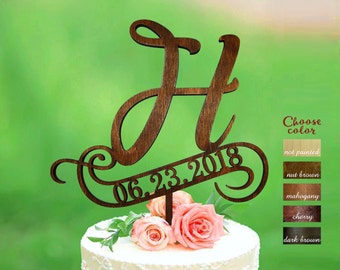H Cake Topper Toppers For Wedding Rustic Initial H Cake Topper Toppers For Wedding Rustic Initial