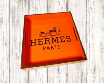 Hermes Inspired Designer Tray. Designer Decor. Home Decor.