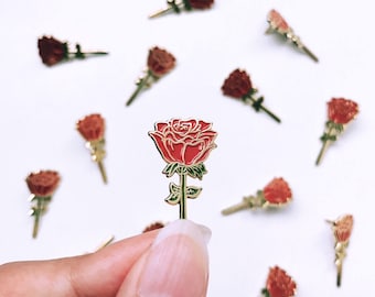 Red Rose Enamel Pin (free shipping)