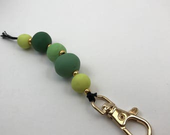 Sweet Pea Beaded Keychain
