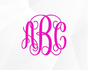 Interlocking Vine Monogram Font SVG, Vine Monogram Font svg files for Silhouette,Cricut, Print,Design and any more