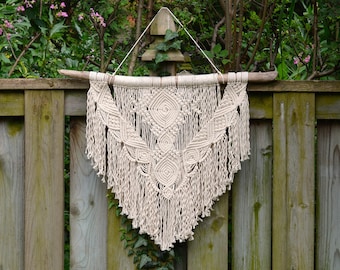 Large macrame wall hanging, 100% cotton // READY TO SHIP