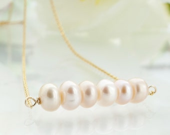 Dainty Choker Pearl Choker Necklace Bridesmaid Gift Bridesmaid Necklace Pearl Chain Necklace Pearl Jewelry Minimal Choker Minimalist Jewelry