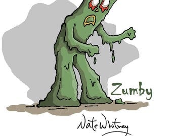 Zumbie the Zombie Gumby Illustration
