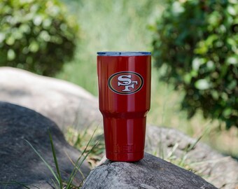 San Francisco 49ers decals for yeti cups,yeti tumbler,yeti monogram decal,powder coated yeti,yeti cooler,glitter yeti,yeti powder coated