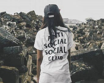 anti social social club, kanye, tumblr shirt, hipster, grunge, instagram, tshirt with sayings, quotes, slogan, funny shirts, aesthetic