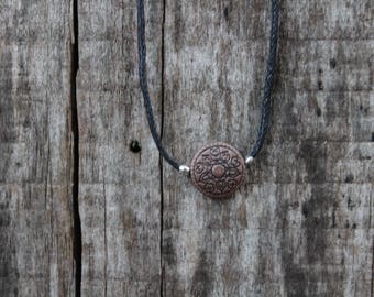 Sun Design Pedant Choker Necklace