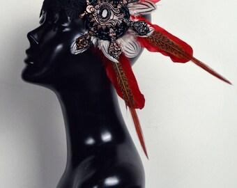 Festive feather headdress