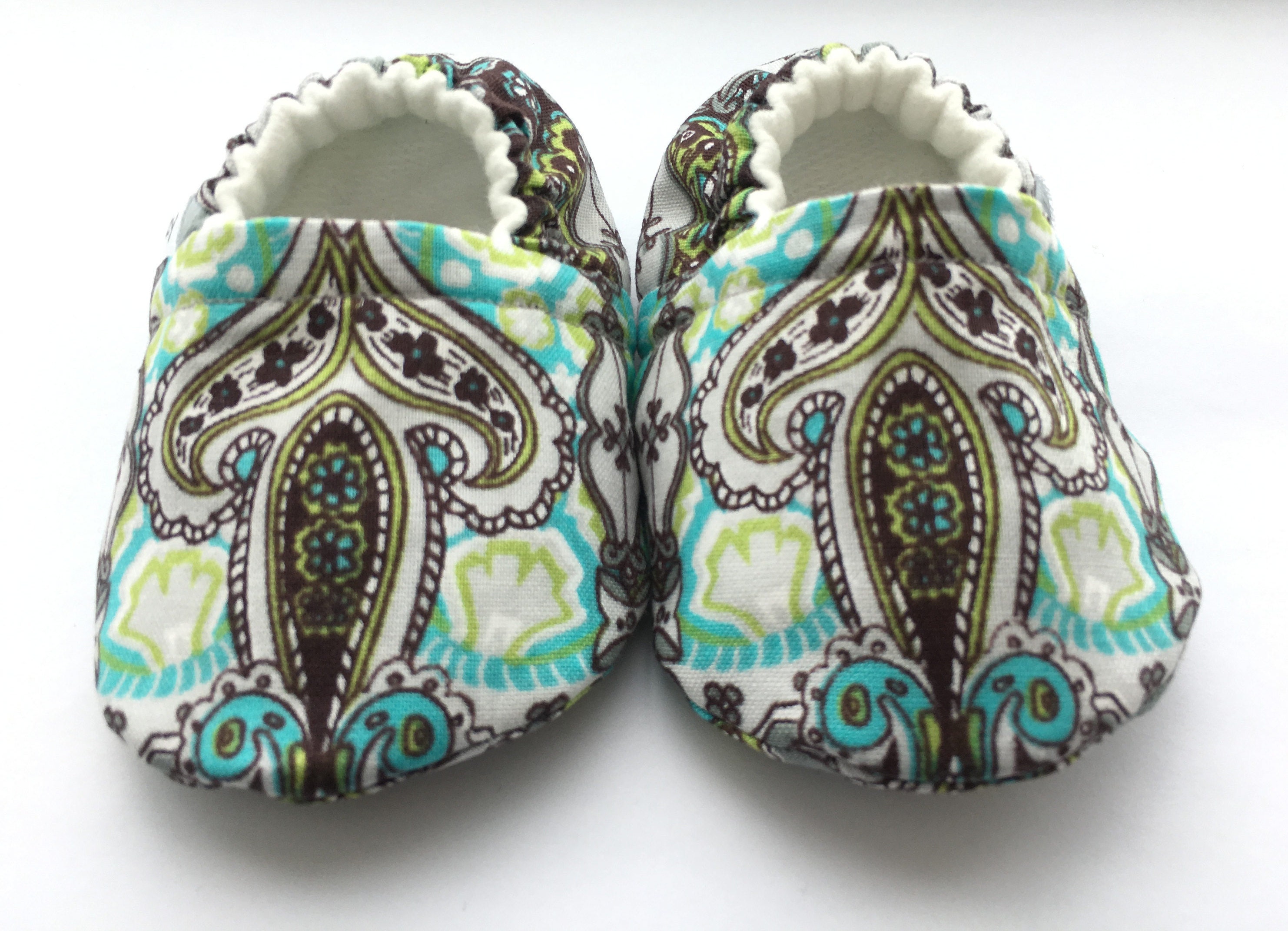 turquoise baby shoes