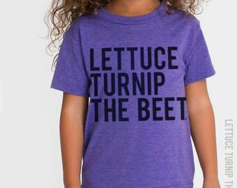 lettuce turnip the beet® trademark brand OFFICIAL SITE - purple heather shirt with classic logo - garden, vegetarian, vegetable, farm, music