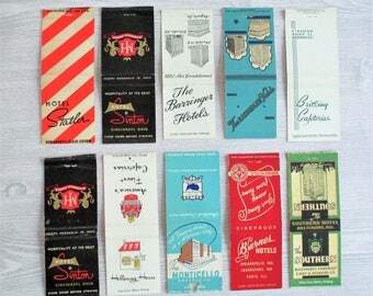 Lot of 10 Vintage Matchbook Covers - LOT C