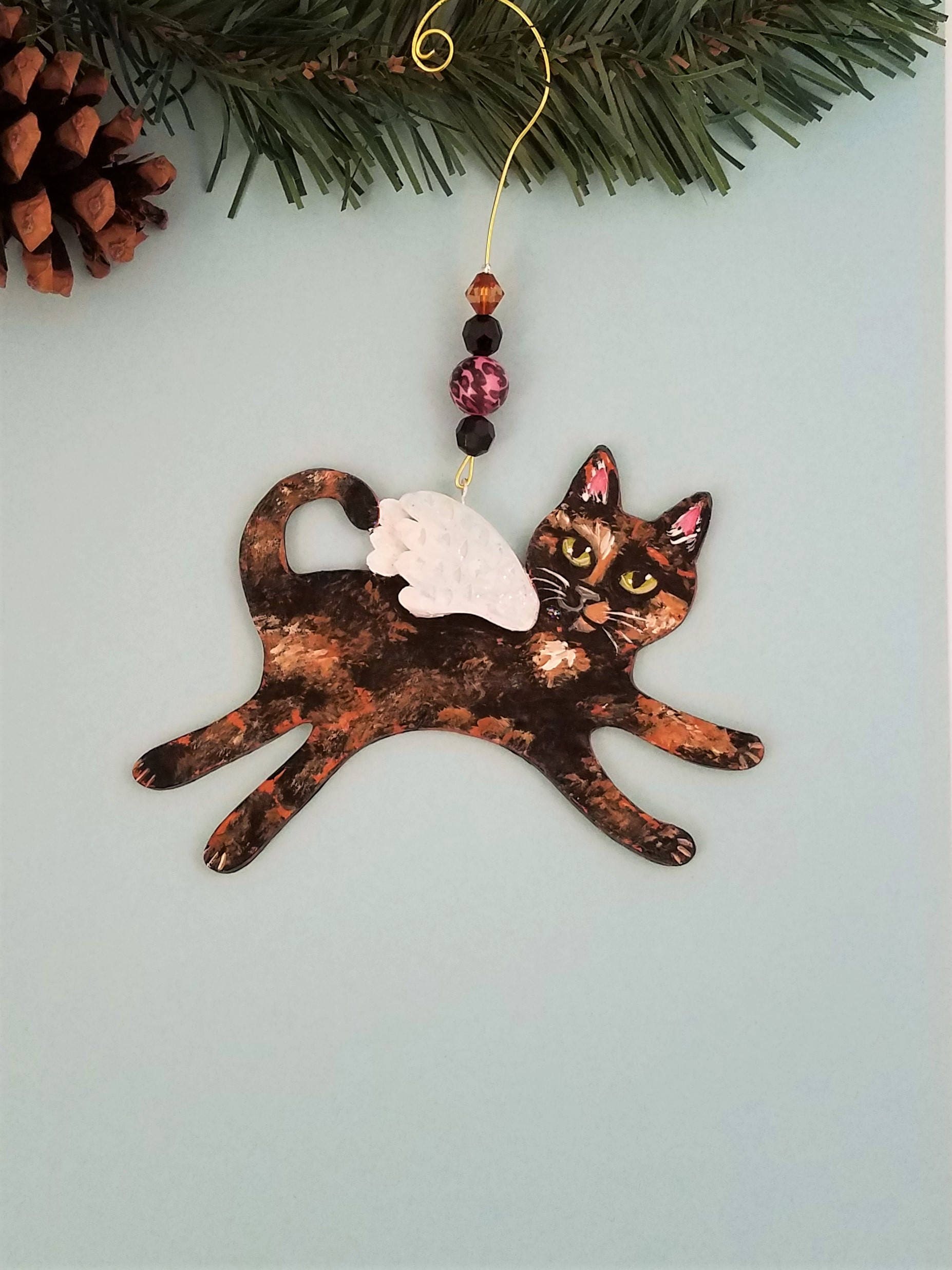 Tortoiseshell Cat Angel Ornament Cat Angel Cat Gifts