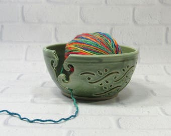 Yarn Bowl - Knitting Bowl - Pottery Yarn Bowl - Ceramic Yarn Bowl - Yarn Holder - Bowl for Holding Yarn - Bowl for Knitters - Yarn Keeper