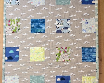 Modern Baby Quilt Handmade, Baby Blanket, Baby Girl, Baby Boy, Baby Quilt, Modern Baby Nursery, Baby Shower,