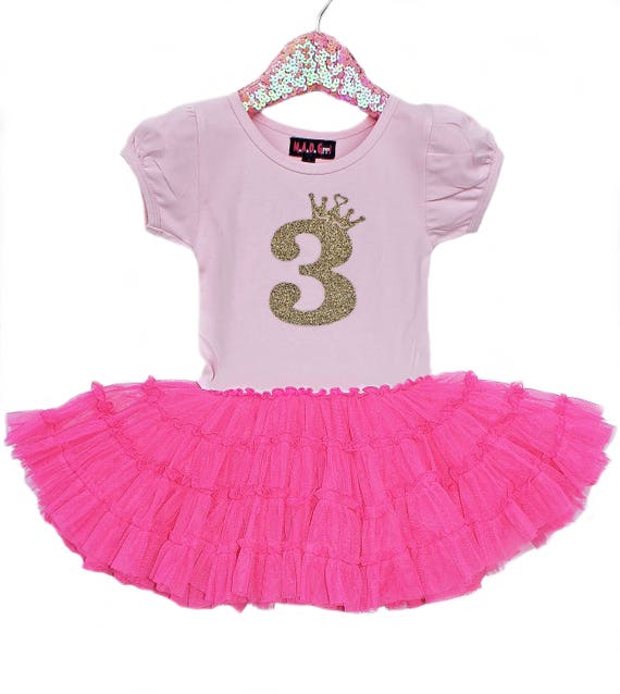 3rd Birthday Outfit Third Birthday Dress Pink Dress with