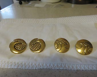 Laurel Burch Earrings Celestial Birds Mynah Bird Gold Tone Two Pairs