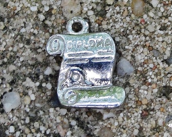 Very Small Vintage Sterling Silver Diploma Charm