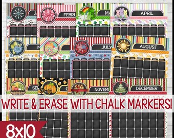 Chalkboard calendar | Etsy