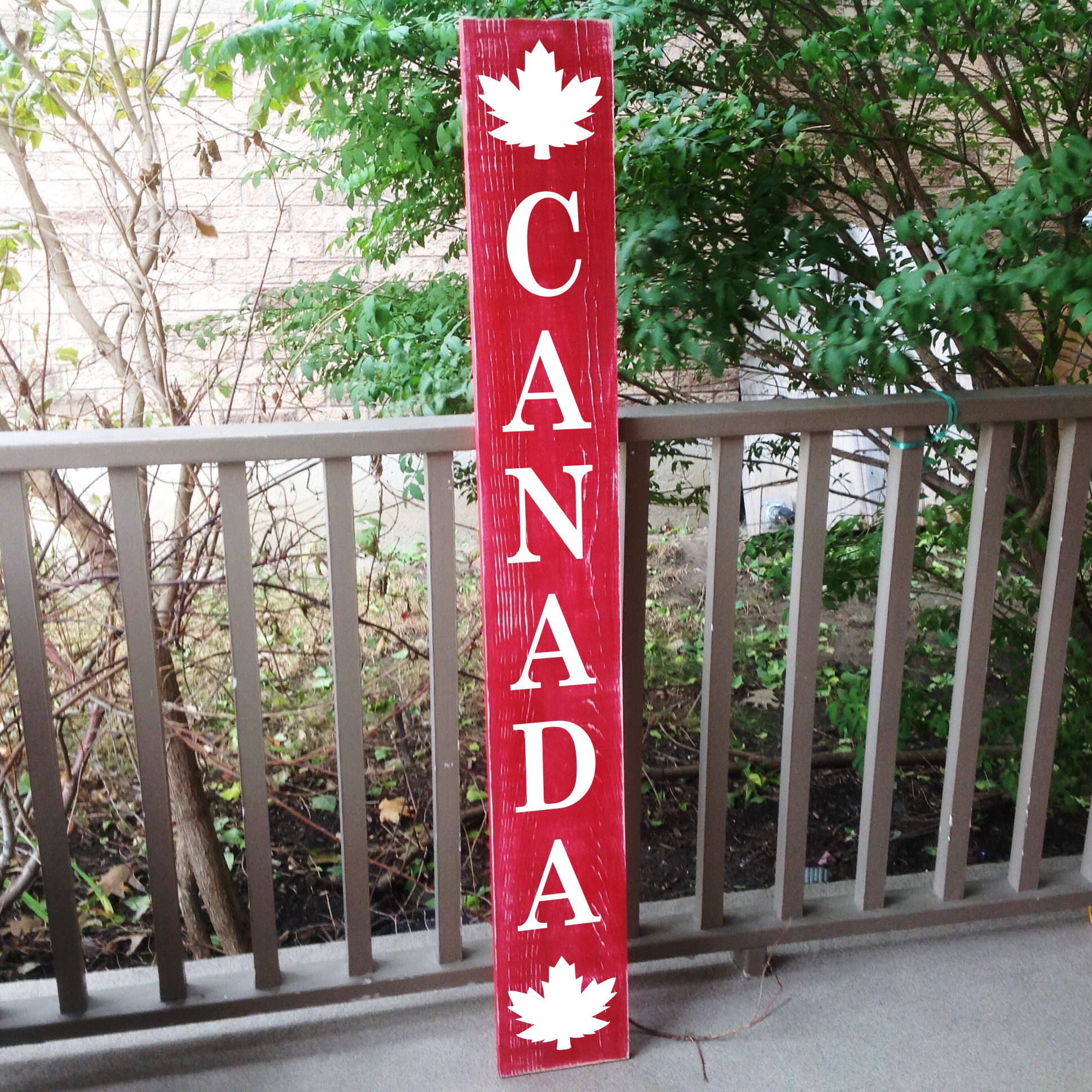 Vertical Outdoor Sign Canada Sign Custom Wood Signs Front Door