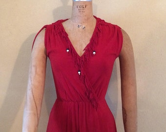 Ladies Small Polyester Suede Cute Everyday Dress Or Pocahontas America Indian Thanksgiving Costume