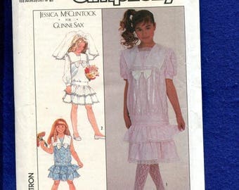 Vintage 1980's Simplicity 8704 Gunne Sax Turn of the Century Drop Waist Dresses Size 8..10..12