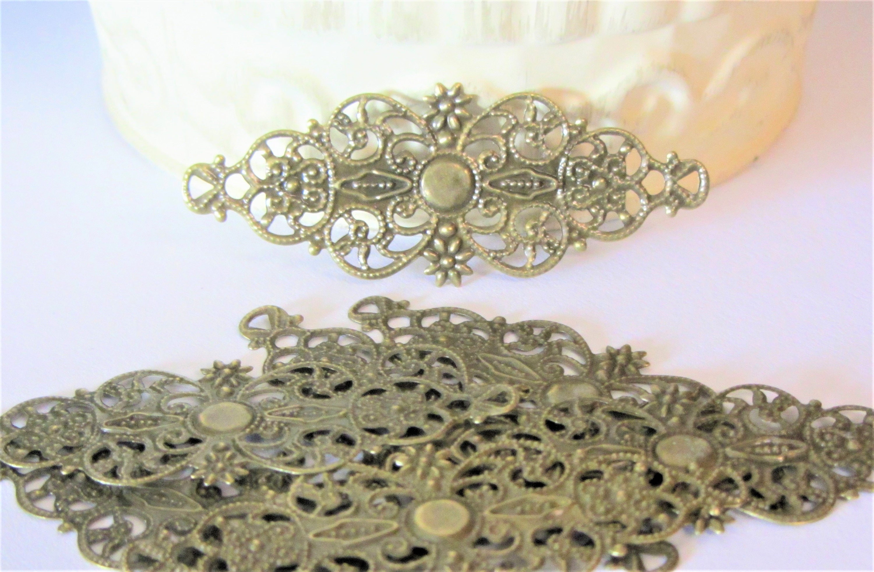 6 Filigree Metal Embellishments for Scrapbooking,Card Making,Home Decor