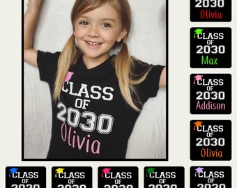 Class of 2030 shirt - Class of 2029 shirt - Class of 2028 shirt- Class of 2031 shirt - Kids Kindergarten shirt -Choose Year Choose Color