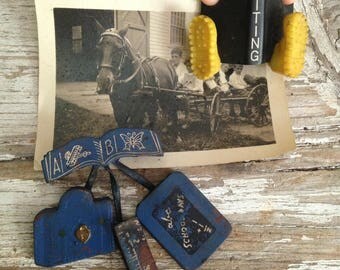 1940's vintage brooches,Leather brooch,Teacher's awards,school days, Bakelite pin, vintage jewelry,school teacher collection,teacher's gift
