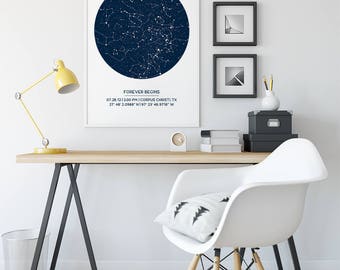 Custom Star Map Poster, Unframed, New Baby Gift, First Anniversary Gift, Wedding Gift, Star Print, Romantic Gift, Wedding Gift, Personalized
