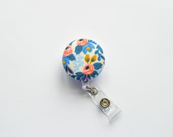 Blue Les Fleurs Badge Reel