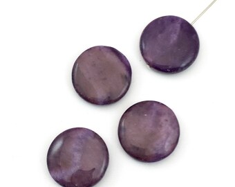 4 purple agate stone beads,20mm #PP 257