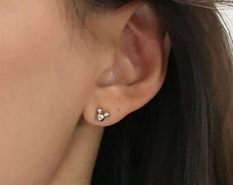 Silver Small Mickey Mouse Earrings