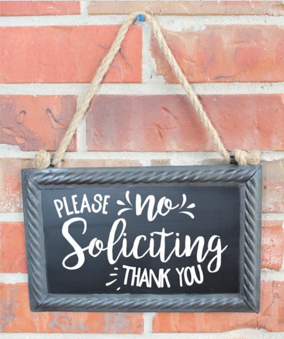 no soliciting front doorporch sign