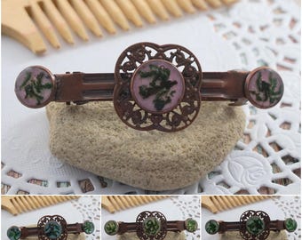 Flower hair pin Hair barrette Wedding barrette Birthday gift idea Bobby pin Hair clip Hair stick Hair jewelry Flower girl gift Bridal barret