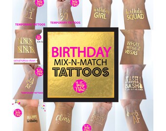Birthday tattoos, birthday tattoo, dirty thirty, cheers to 30, talk thirty to me, finally 21, twenty one, 21, 30, 30th birthday decorations
