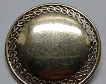 12k yellow gold filled vintage brooch