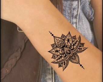 2 mandala temporary tattoos mandala lotus floral tattoo 2 mandala temporary tattoos mandala lotus floral tattoo